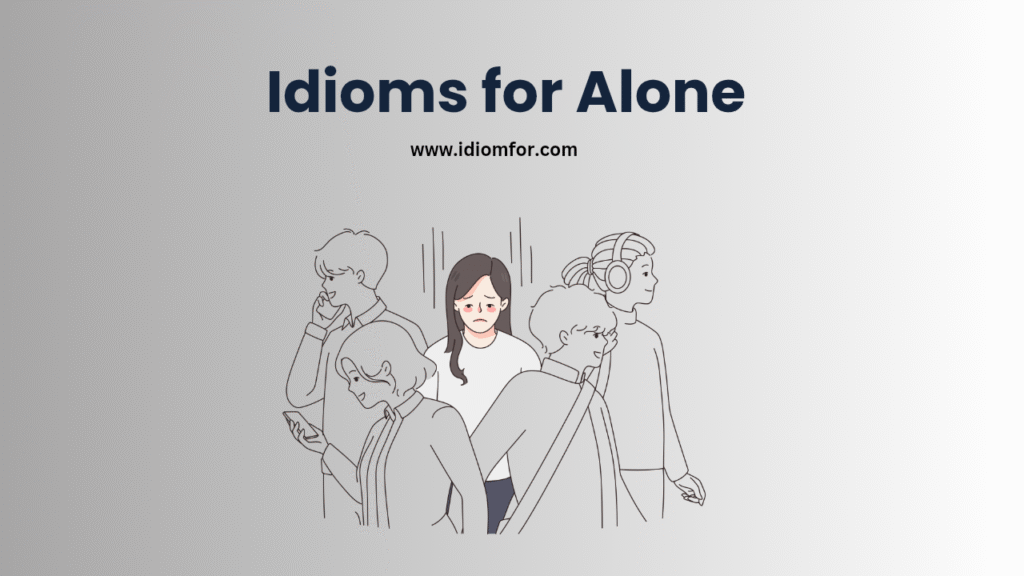 Idioms for alone