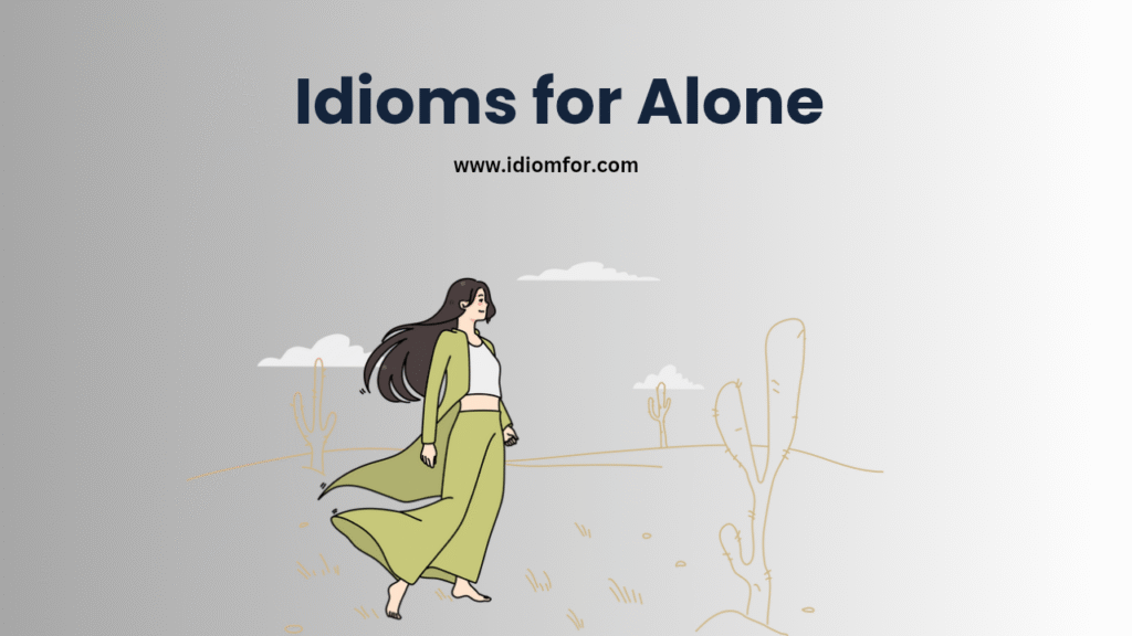 Idioms for alone